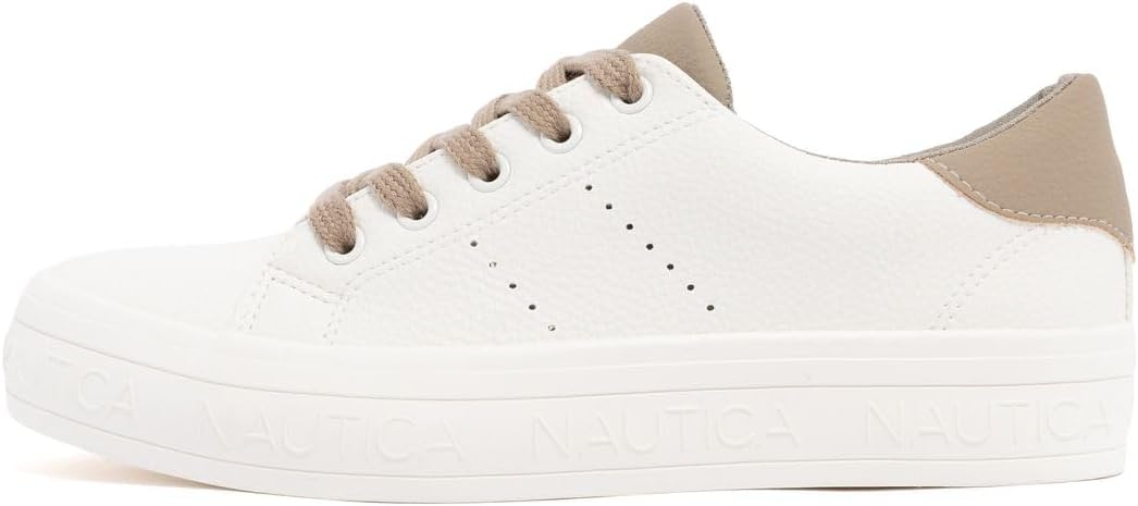 Nautica Women’s Lace-Up Platform Fashion Sneakers – Low-Top Casual Walking & Tennis Shoes Platform - Image 2