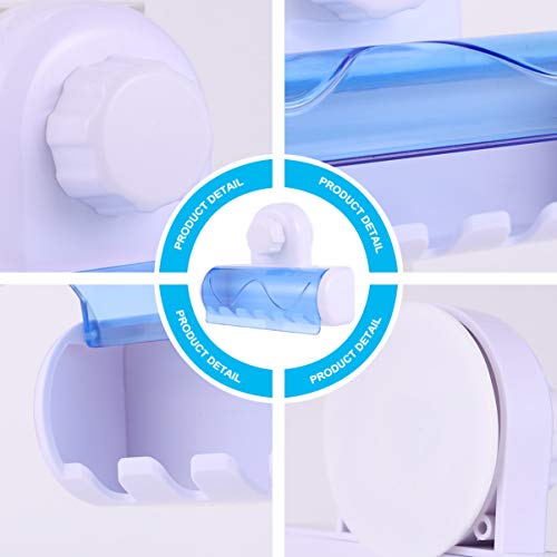 YARNOW 2 pçs 6 buracos de parede dispensador de escova de dentes resistente à poeira, escova de dent