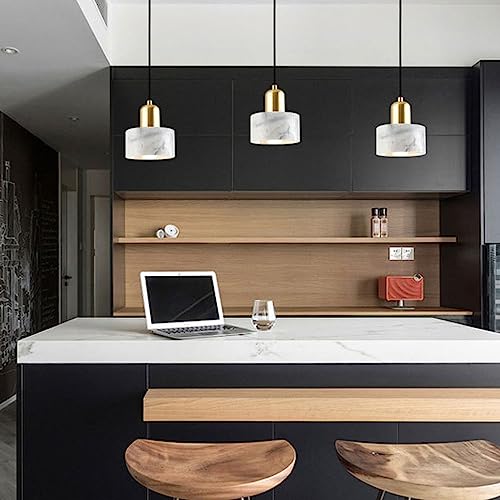 Lustre à une tête E27 solution éclairage table et bar en marbre - 8