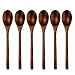 Wood Spoons Wooden Soup Spoon 5 Pieces Eco Friendly Japanese Tableware Natural Ellipse Wooden Ladle Spoon Set for for Eating Mixing Stirring Cooking Coffee Demitasse Tea Dessert Kitchen with Box