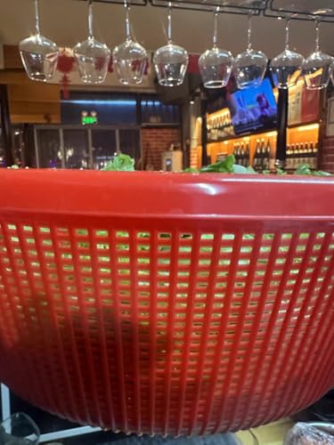 Image of 4 Pcs Large Plastic Wash Basket Round Perforated Colander Wash Vegetables and Fruits Drain Cooked Pasta Kitchen Essentials Food Strainer Basket Strainer Kitchen Blue Green Red Orange color