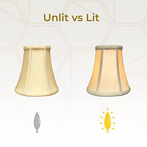 Image of Royal Designs, Inc. BSO-704FC-6AGL True Bell Basic Lamp Shade with Flame Clip, 3.5 x 6 x 6.25, Antique Gold