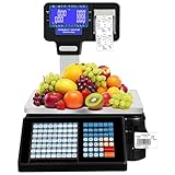 【Hohe Genauigkeit】 Diese digitale Waage mit Thermodrucker kann mit ihrer präzisen Anzeige zwischen Kilogramm und Pfund wechseln und bietet so die Vielseitigkeit und höchste Genauigkeit, die Sie benötigen. Diese Genauigkeit ermöglicht das sehr genaue Messen von Artikeln und sorgt für absolut faire Inzahlungnahme.