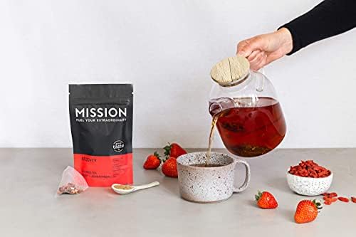 Recover Tea | Rooibos Tea with Berry & Ashwagandha | Pyramid Tea Bags