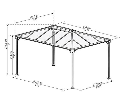 Carport Palram Martinique 4300 Gartenpavillon