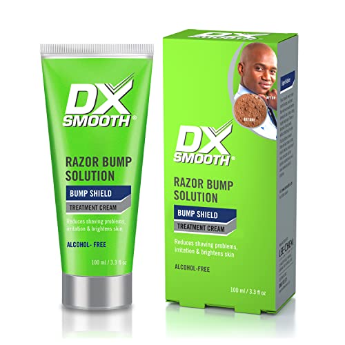 DX Smooth Bump Shield Treatment Cream – Alcohol-Free Razor Bump + Ingrown Hair Solution for PFB for Men – 100ml