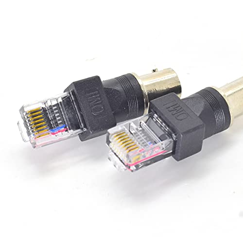 Adaptador BNC hembra a RJ45 macho 2 piezas miniatura 2