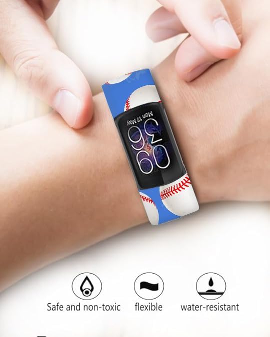Sport Bands Compatible with Charge 6 /Charge 5 for Women Men,Soft Waterproof Replacement Straps Wristbands for Charge Advanced Fitness Tracker-6 image 4