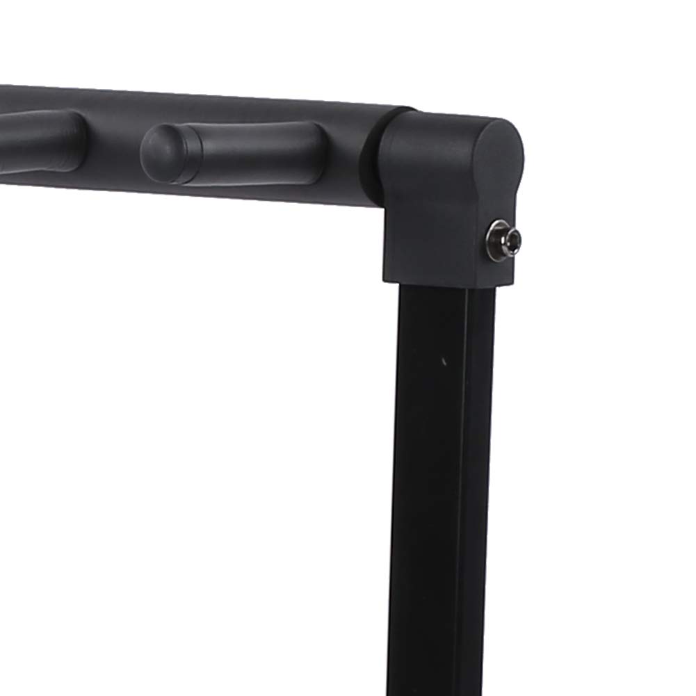 Gitarrenständer für mehrere Instrumente Kompatibel mit E Gitarre und Bass Klappbar mit Rollen und Bremsfunktion Stahlrohr 71 x 48 x 81 5 cm für Musikinstrumente (FL-13L 3 Köpfe)