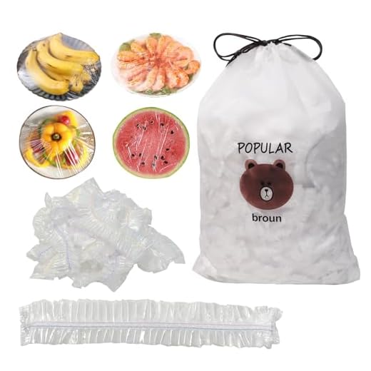POPSKEETER 500 Bolsas Plastico Transparente, Reutilizable, Elásticas, Guarda Alimentos, Congelación, Cocina, Colorido