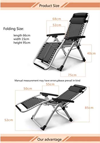 Chaise longue de plage pliable portable et fauteuil inclinable - 4