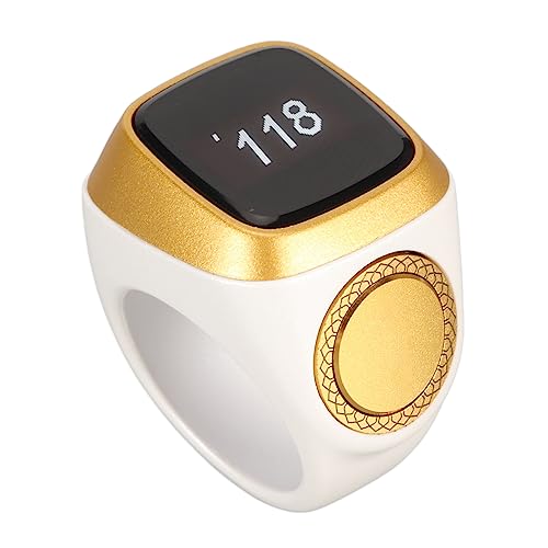 IQibla Counter Ring 0,49" Skärm med Vibrationspåminnelse (Vit)