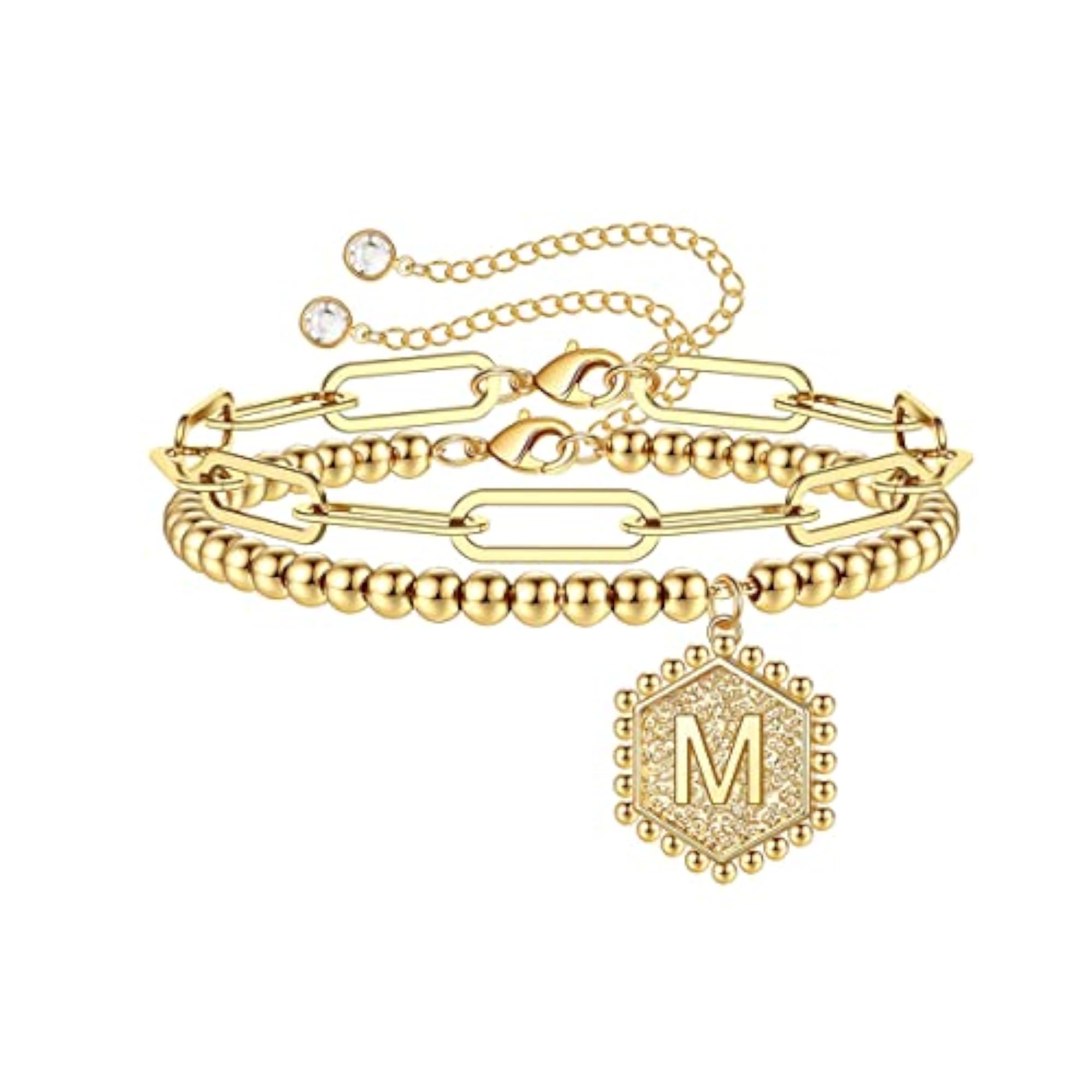 Plated Alphabetical Bracelet (M)