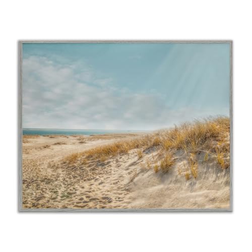 'Sandy Ocean Beach Sun Rays'| Framed Giclee Art