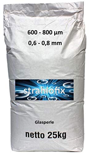 Preisvergleich Produktbild 25 kg Strahlmittel Glasperlen Strahlglasperlen (600-800 µm)