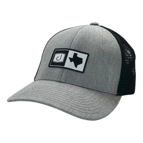 Avid Gear Fishing Trucker Hat Mesh Back State Fishing Florida, Texas, Carolina, Hawaii Trucker Hat - Stately Texas Heather Grey Cover