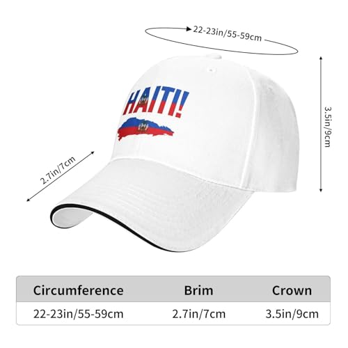 Casquette de baseball Haïti réglable : protégez-vous du soleil avec fierté