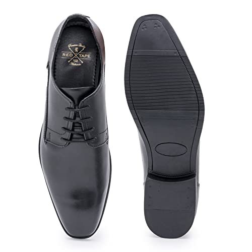Red Tape Formal Derby Shoes for Men | Genuine Leather Lace-Up Shoes
