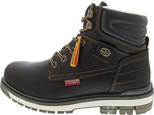Dockers by Gerli 43LU110 400360 Hombre Botas Militar, Marrón (Schoko 360), 41 EU