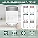 Xileanalee Overnight Oats Containers with Lids 6 Pack-16 Oz Mason Jar with Lids-Overnight Oats Jars Glass Food Storage Containers for Chia Seed Pudding Salad Cereal Coffee Spices