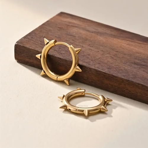 Image of Young & Forever Gift Stainless Steel Hoop Stud Earrings for Men and Boys