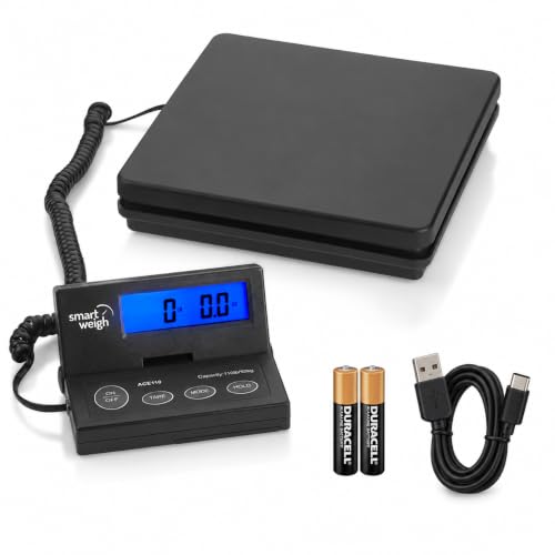Smart Weigh 110 lb Shipping Scale, Wall Display, USB-C, Batteries Included