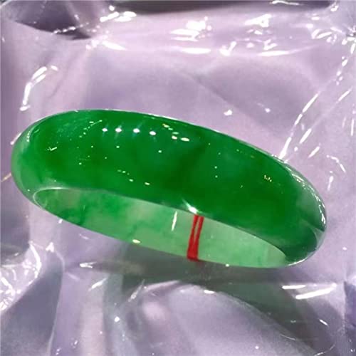 Burmese Green Jade Bangle Bracelet for Women Natural Jadeite Bangles Jewelry Gift for Mother (Size : 60mm)2