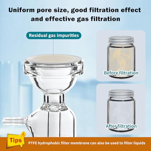 Image of PTFE Membrane Filter, Hydrophobicity Membrane Disc Filters, 13 mm Diameter, 0.45m Pore Size Pack of 100, Non-Sterile