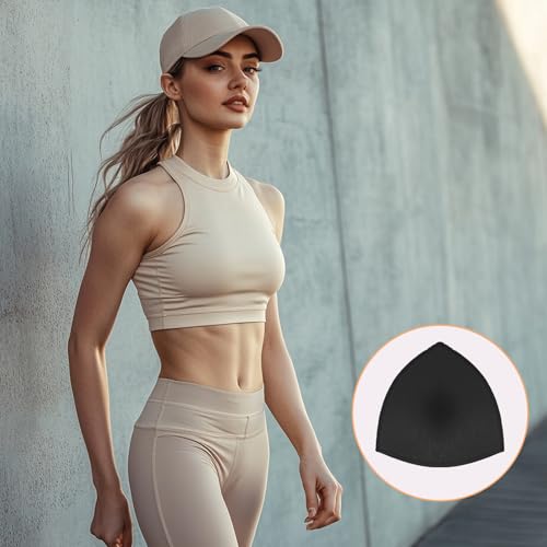 6 Paar BH Einlagen Sponge BH Insert Pads Dreieck-BH-Einlagen für Frauen, BH-Pads, BH-Polsterung, Herausnehmbare Sport-BH-Pads, Atmungsaktive Push-Up-Brust-BH-Einlagen aus Schwamm für Bikini