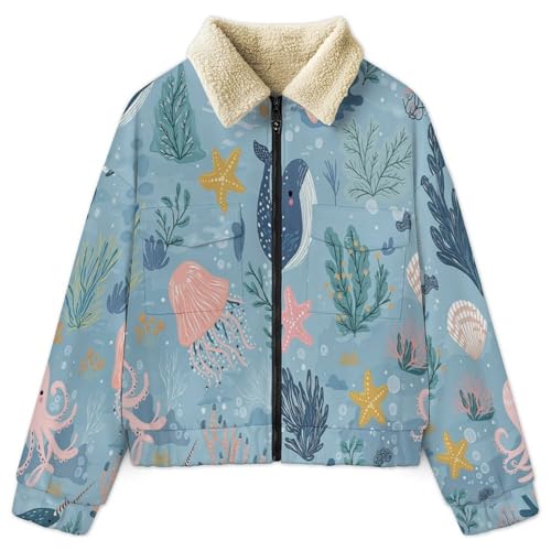 Blouson bleu clair manche longue pour oublier les frissons