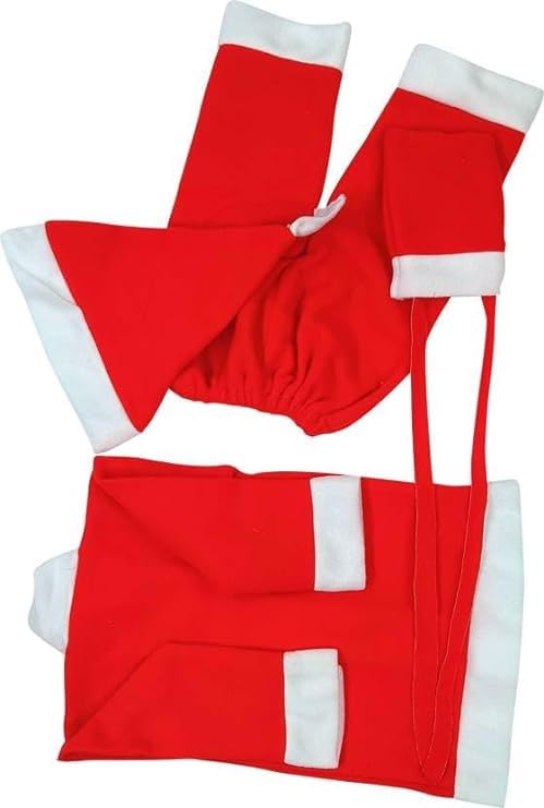 PK HUB Velvet Santa Claus Christmas Dress For Kids/Santa Claus Costume For Baby Girl & Baby Boy/Kids Christmas Costume Dress (0-1 Year), Red 3