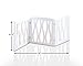 Kleeger KLG-160 Wooden Pet Gate, Foldable & Freestanding, For Indoor Home & Office Use. Keeps Pets Safe [ White Cascade Wave Decorative Design]. Easy Set Up, No Tools Required.