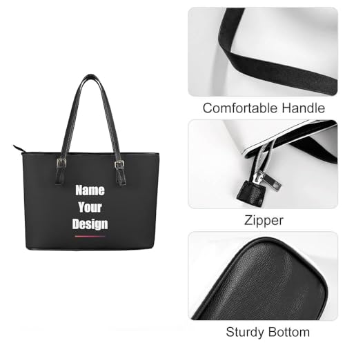 Custom Handbags Womans Men Handbag Purse Tote Shoulder Satchel Bag PU Crossbody Travel Purses with Zippered2