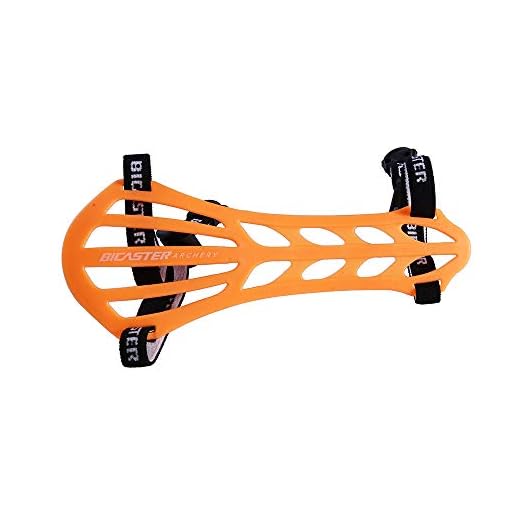 Bicaster - Protectores de brazo para tiro con arco, color naranja