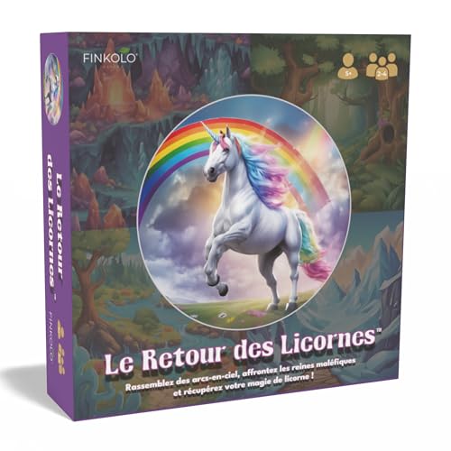 Le Retour des Licornes – Jeu de société Magique dès 5 Ans – 2 à 4 Joueurs – Aventure féerique pour Toute la Famille | Finkolo