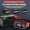 YHCHKJ 30 Amp 6V/12V/24V Smart Trickle Charger, Car Battery Charger, Lithium, Lifepo4, Lead Acid (AGM/Gel/SLA) Battery Maintainer, Desulfurizer, for: Car, Boat, Motorcycle, Lawn Mowers