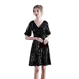 【Anlass】 Das Paillon Midi-Kleid mit V-Ausschnitt eignet sich hervorragend für Clubs, Cocktailparty, Abend, Hochzeitsfeier, Tanzen, Dating, Bankett, Abschlussball und einen formellen Anlass.