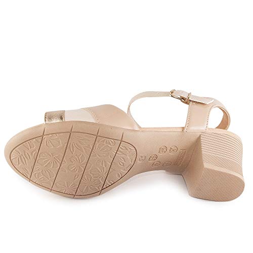 Sandália Feminina Comfortflex Salto Médio REF: 20-57404 Floather Verniz