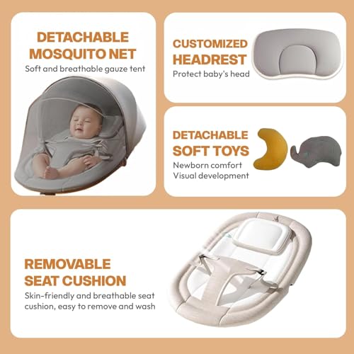 Image of StarAndDaisy Baby Rockers for 0 to 2 Years, Baby Multi Functional Rocker for Babies (602 Beige)