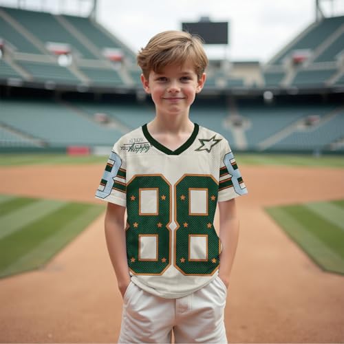 Girls Boy Jersey Shirt Y2k Baggy Shirt 88 Graphic Tshirt V Neck Outfit Kids Oversized Short Sleeve Summer Tee Top3