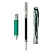 Pentel EnerGel RTX Retractable Liquid Gel Pen, (0.7mm), Medium Line, Metal Tip, Green Ink, Pack of 2 (BL77BP2D)