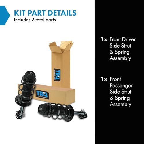 Image of TRQ Front Driver and Passenger Side Strut and Spring Assembly Set Loaded Compatible with 07-12 Toyota Yaris