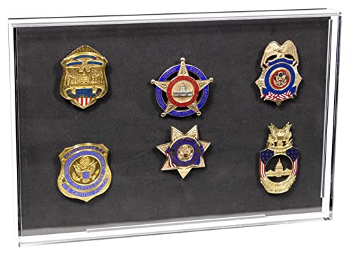 Better Display Cases Badges Acrylic Display Case - Badges Display Box Disney, Hard Rock, Badges Collectible Pins and Medals (SP08/A080-A)