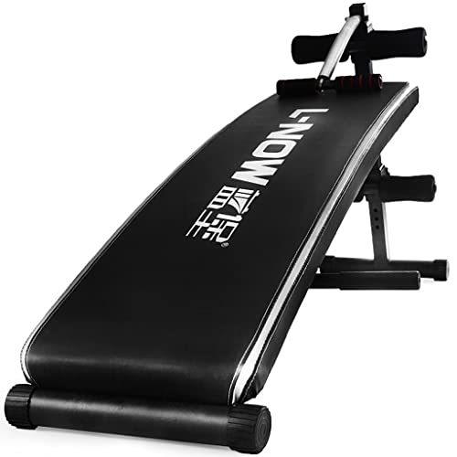 BeTlreo Tablero de Abdominales, Casa Plegable Multifunción Músculo Abdominal Equipo Antiguo MÁQUINA Abdominal Banco de Mancuernas, Altura Ajustable