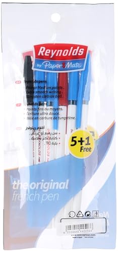 اقلام حبر جاف بسن كروي رفيع 6 من رينولدز 045