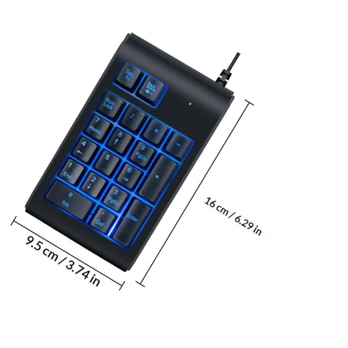 Clavier numérique mécanique USB Amosfun à rétroéclairage tricolore et design portable - 2