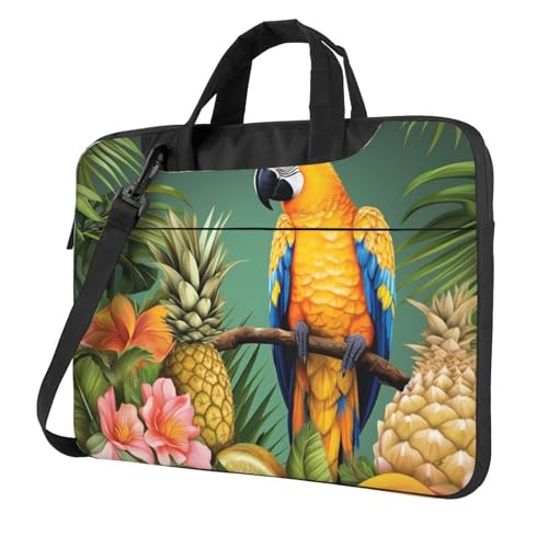 Housse ordinateur portable perroquet ananas pochette antichoc pour PC