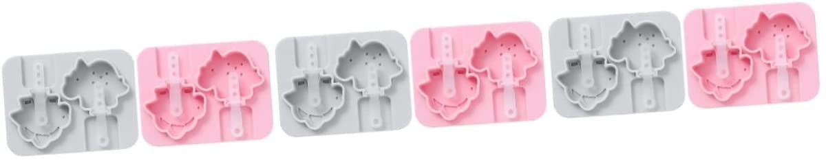 Lot de 6 moules à bâtonnets de Fromage en Silicone, Canne à Sucre, Plateau à gâteau au Chocolat, crème glacée, Fondant Animal, moules à sucettes en Silicone, Moule en Forme d'animal,