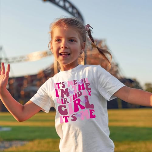 Image of Fkatuzi Cute Rainbow Birthday Girl Shirt Kawaii Graphic Tees Cotton Short Sleeve T Shirt Pink Tops