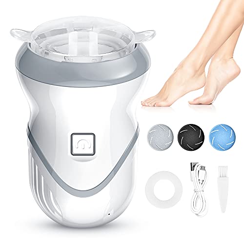 Lime à pied électrique à absorption sous vide - Outil de pédicure électronique USB - Double vitesse - Outil de pédicure pour peaux mortes, craquelées et sèches Cover